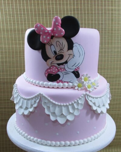 Bolo Minnie Rosa