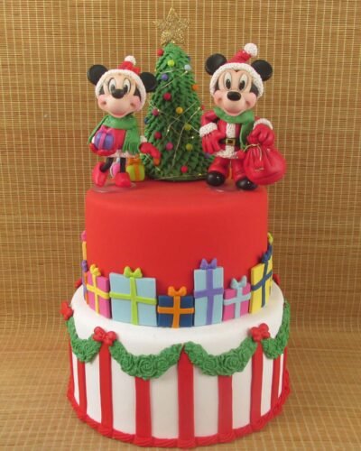 Bolo Natal Mickey e Minnie