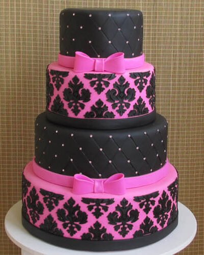 Bolo Preto Pink