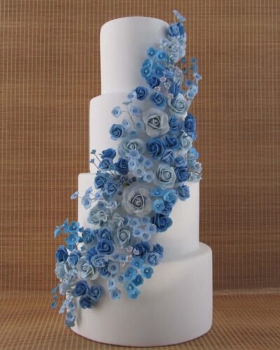 Bolo Branco e Azul cod75